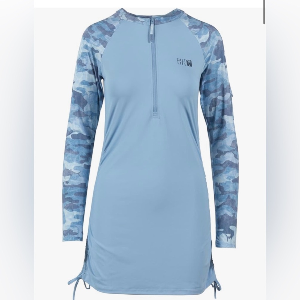 Salt Life Women's Into The Abyss Long Sleeve Performance Dress NWT Small